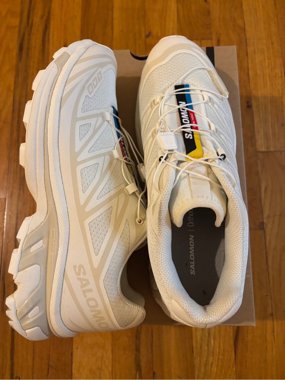 Salomon XT-6 Sneakers in Vanilla Ice / Almond